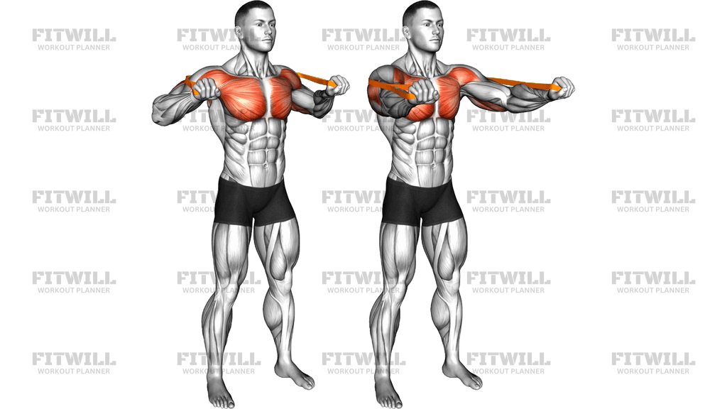 Resistance Band Standing Chest Press