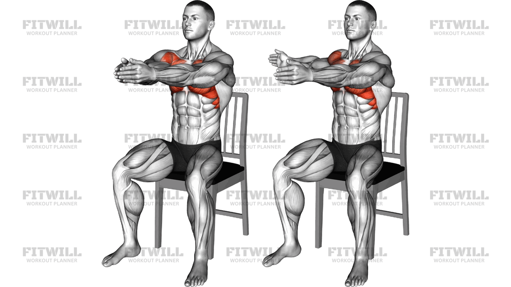 Seated Alternate Dynamic Chest Stretch On A Chair