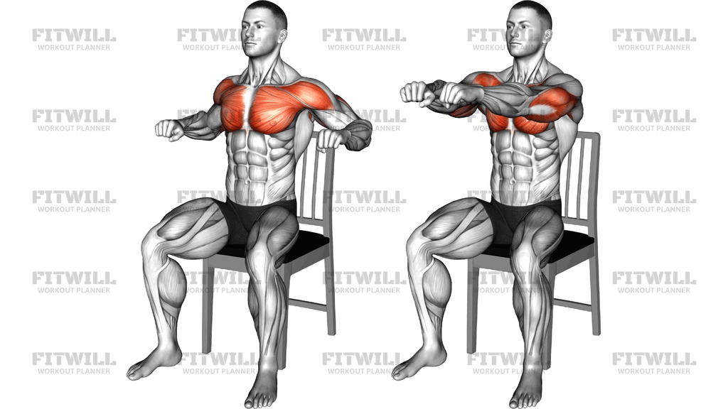 Seated Chest Press On A Chair