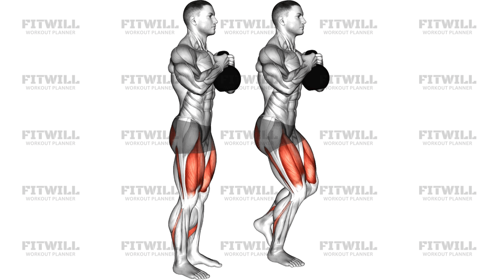 Kettlebell Goblet Forward Backward Lunge