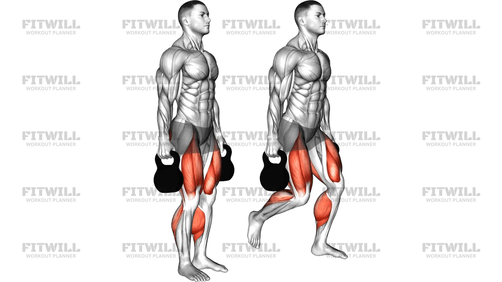 Kettlebell Forward Backward Lunge (Version 2)