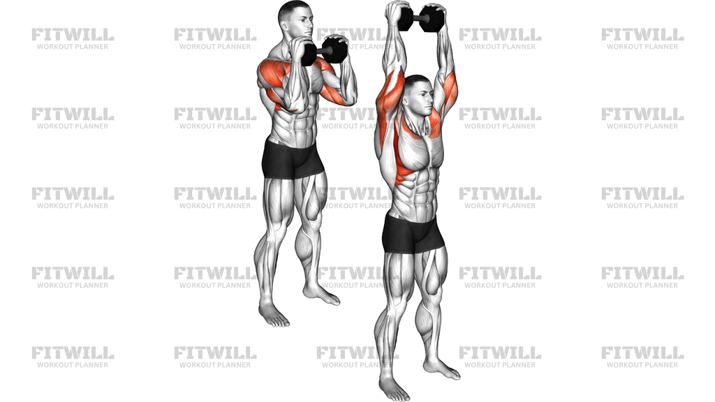 Dumbbell Standing Close Grip Shoulder Press