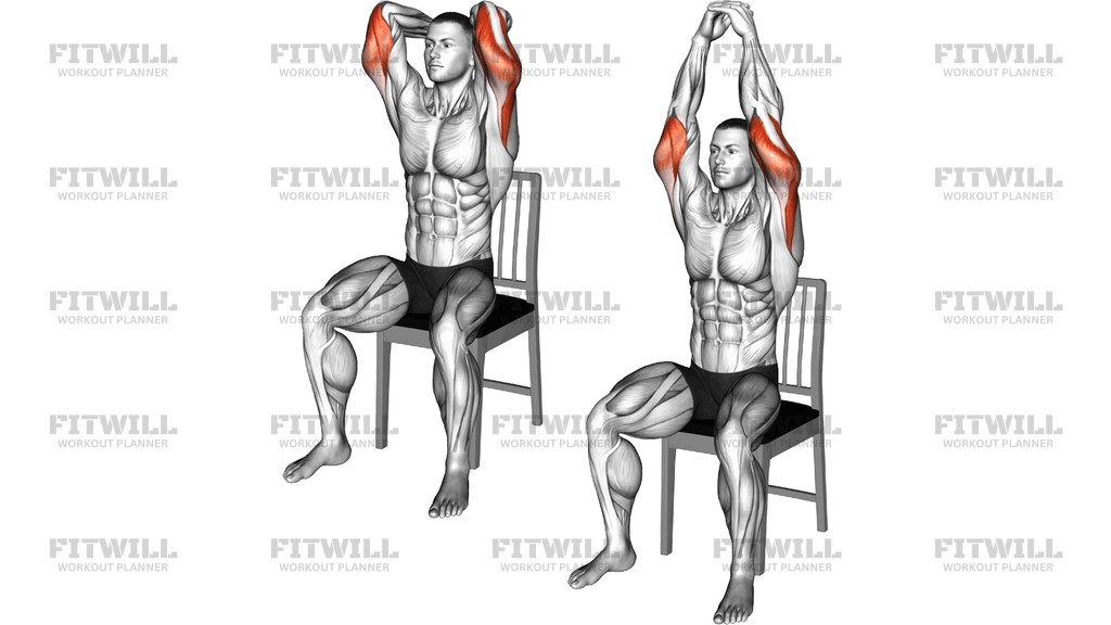 Seated Overhead Triceps Extension On A Chair