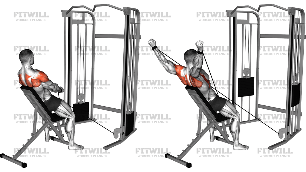 Cable Incline Y Raise Wrist Straps With Back Suppo