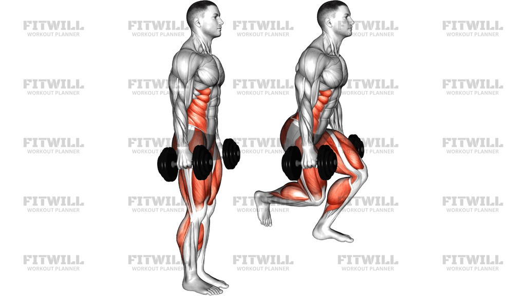 Dumbbell Curtsey Lunge