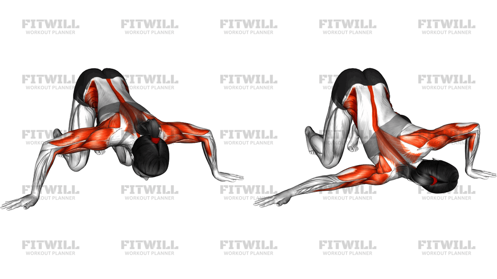 Kneeling Torso Rotation Chest And Shoulder Stretch