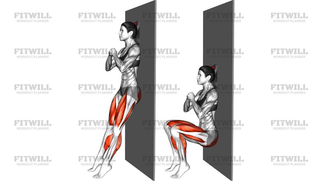 Heels Squat Slide Wall