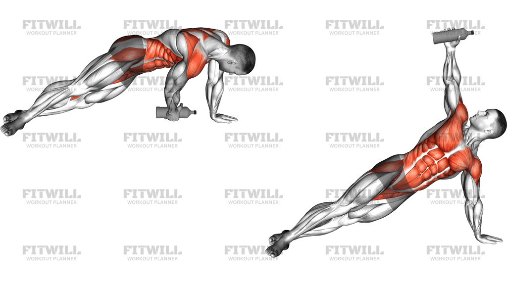 Weighted Bottle Side Floor Tap Plank