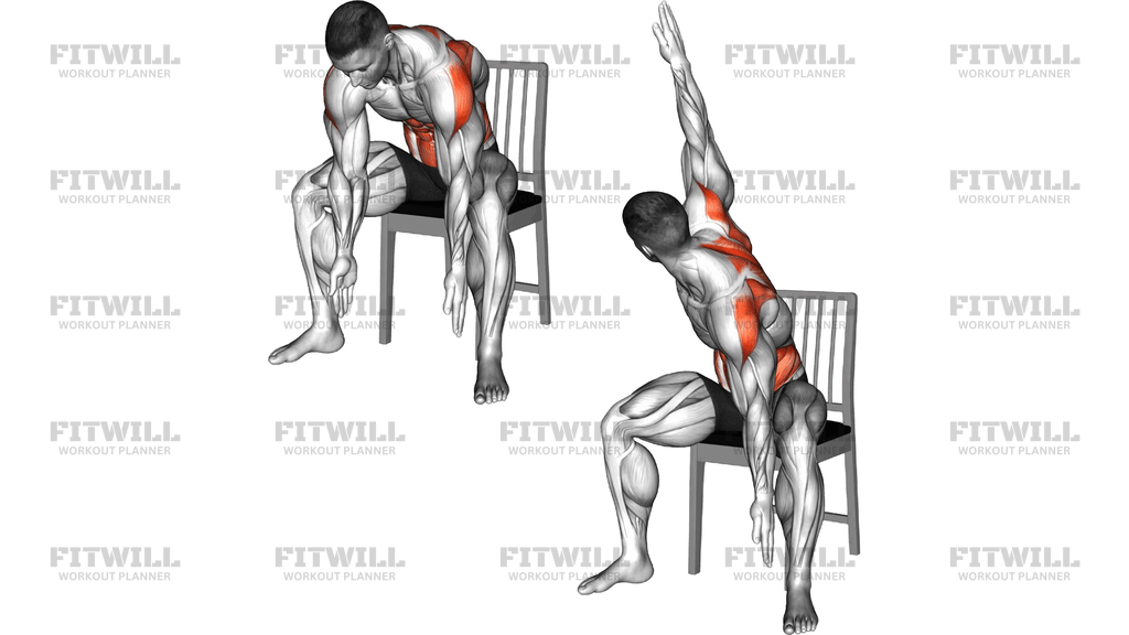 Seated Alternate Thoracic Rotation On A Chair