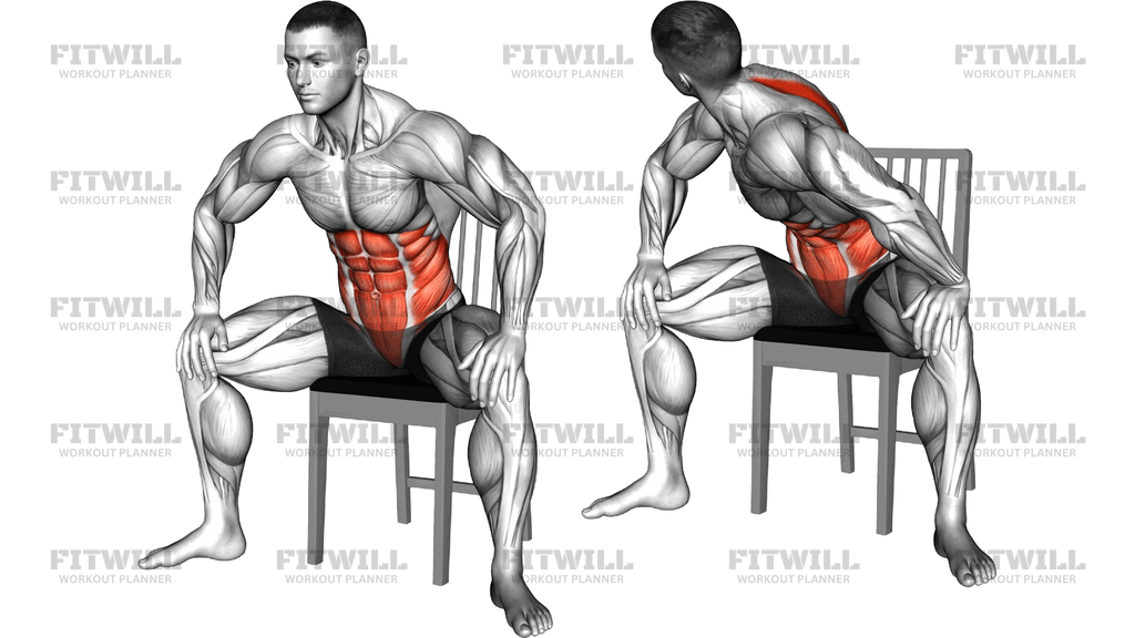Seated Alternate Back Rotation On A Chair