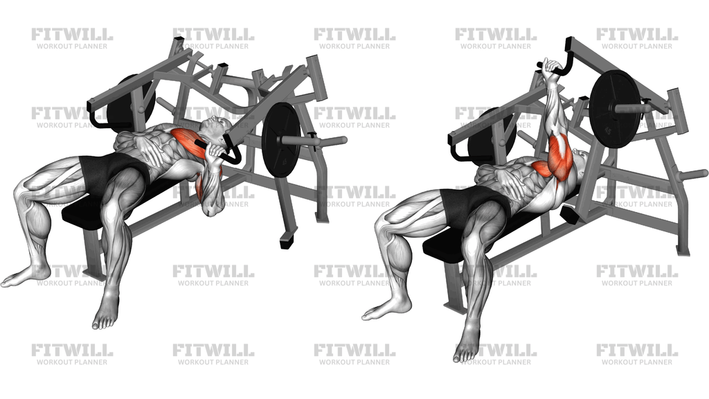 Lever Lying Single Arm Full Chest Press (Plate Loa)