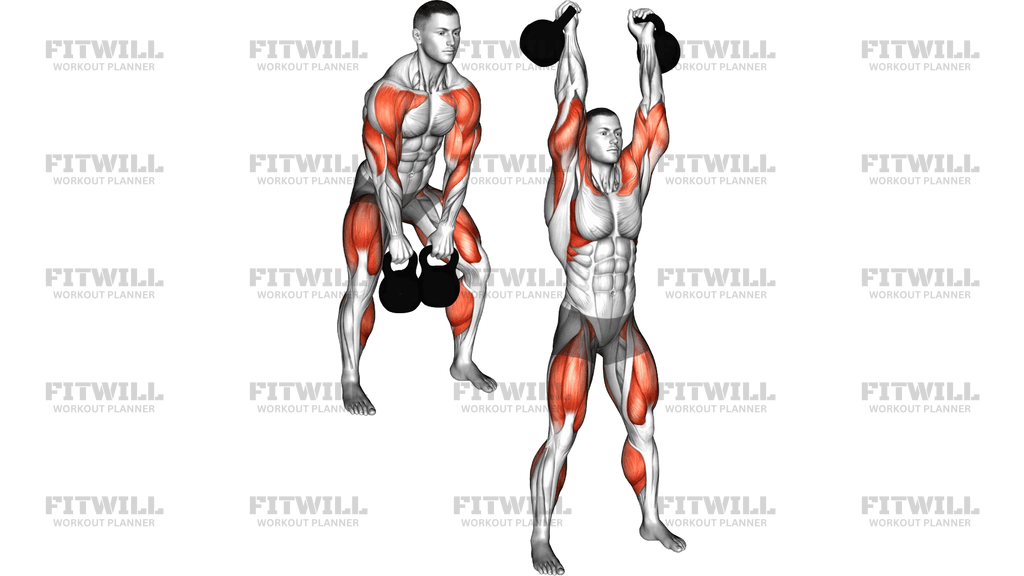 Kettlebell Clean And Push Press