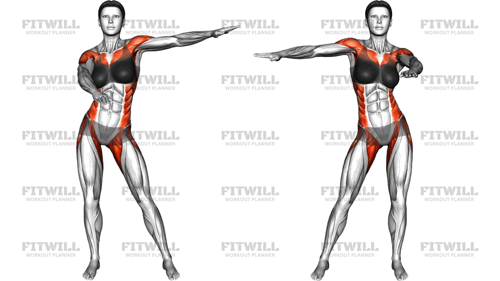Standing Hip Frontal Rotation Wipe Arms