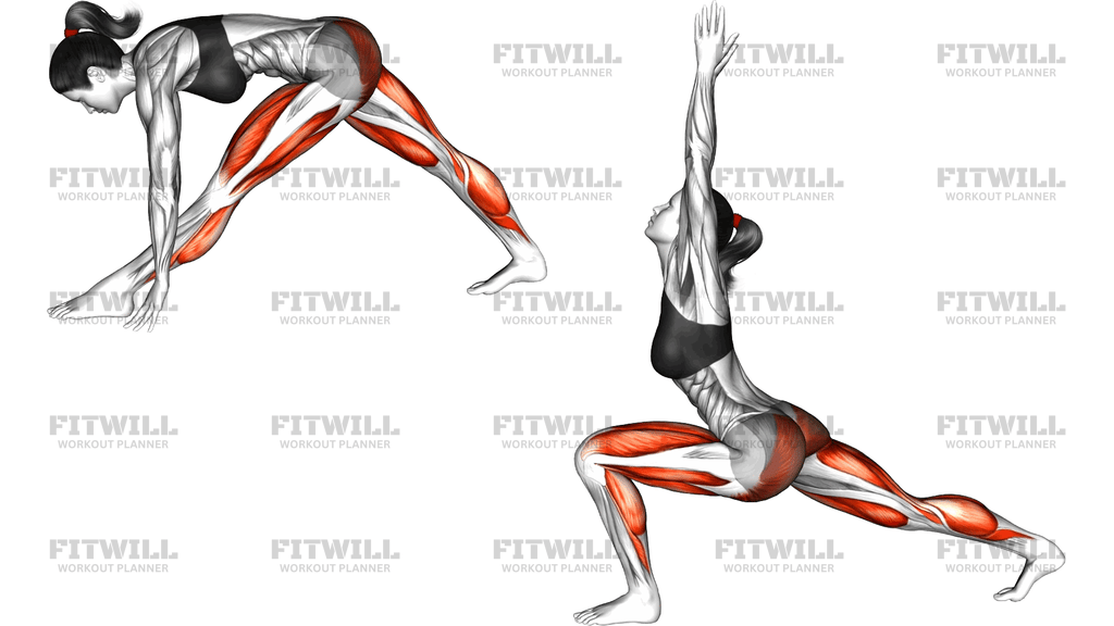 Low Lunge To Hamstring Stretch (Advanced)