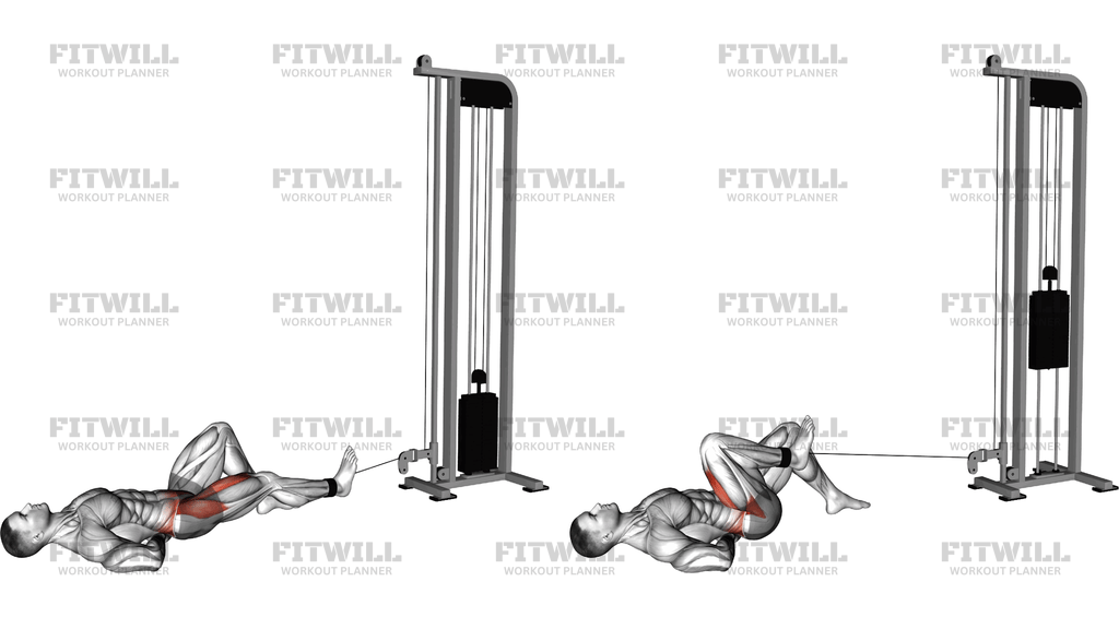 Cable Lying Single Leg Hip Flexion