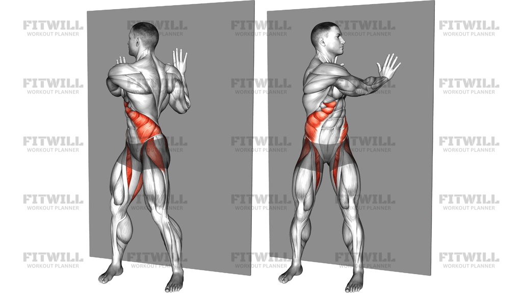 Standing Ab Twist Wall Touch