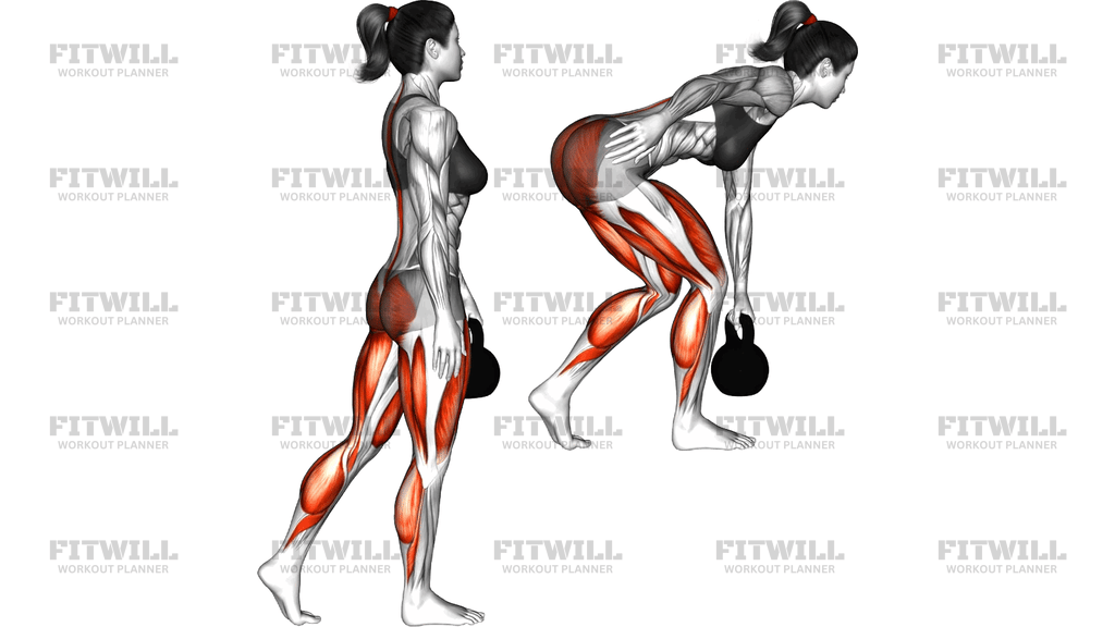 Kettlebell Staggered Stance Deadlift