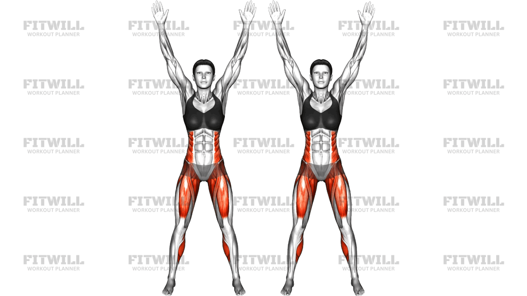 Standing Hands Up Side Crunch