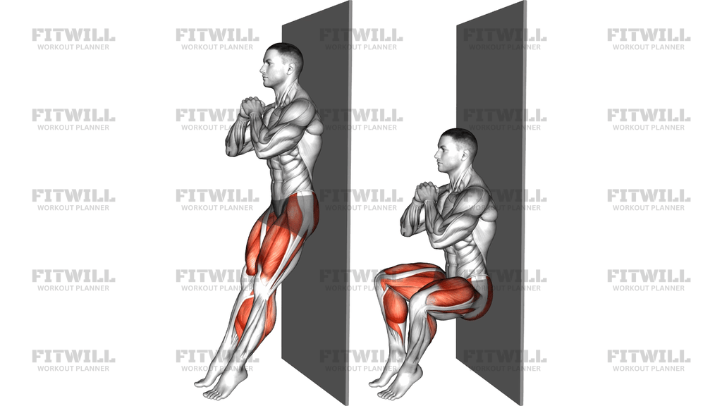 Knees And Toes Point Out Squat Slide Wall