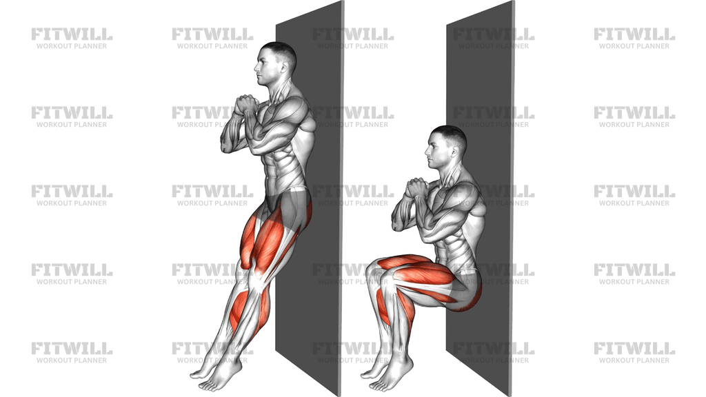 Heels Squat Slide Wall