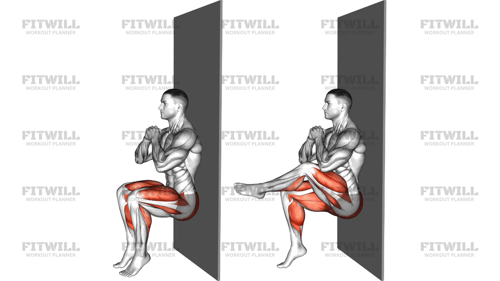 Alternate Knee Cross Over Sit Agains Wall
