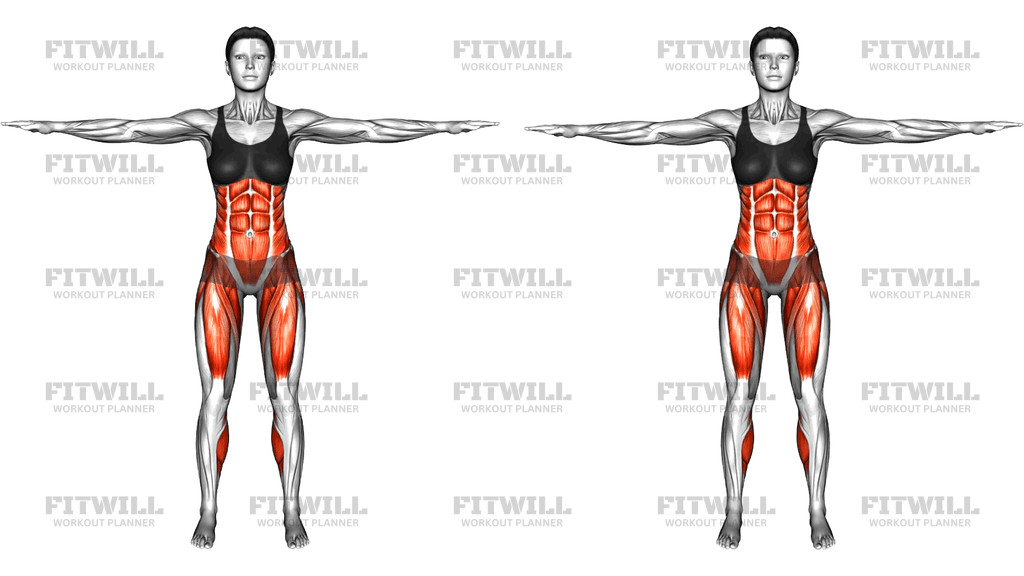 Standing Hands Up Knee Tap