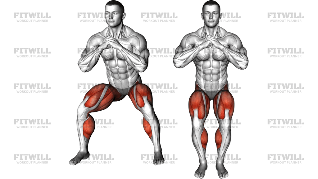 Bodyweight Squat Side Shuffle