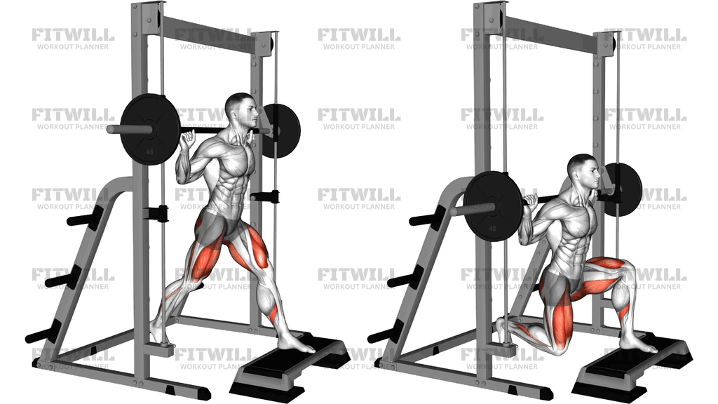 Smith Front Leg Elevated Split Squat