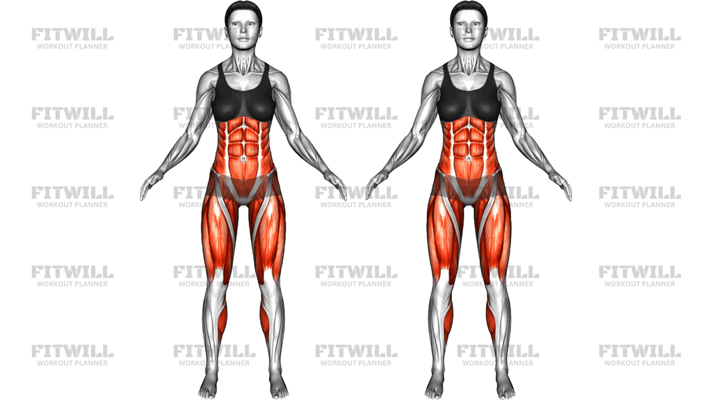 Opposite Marching Knee Tap