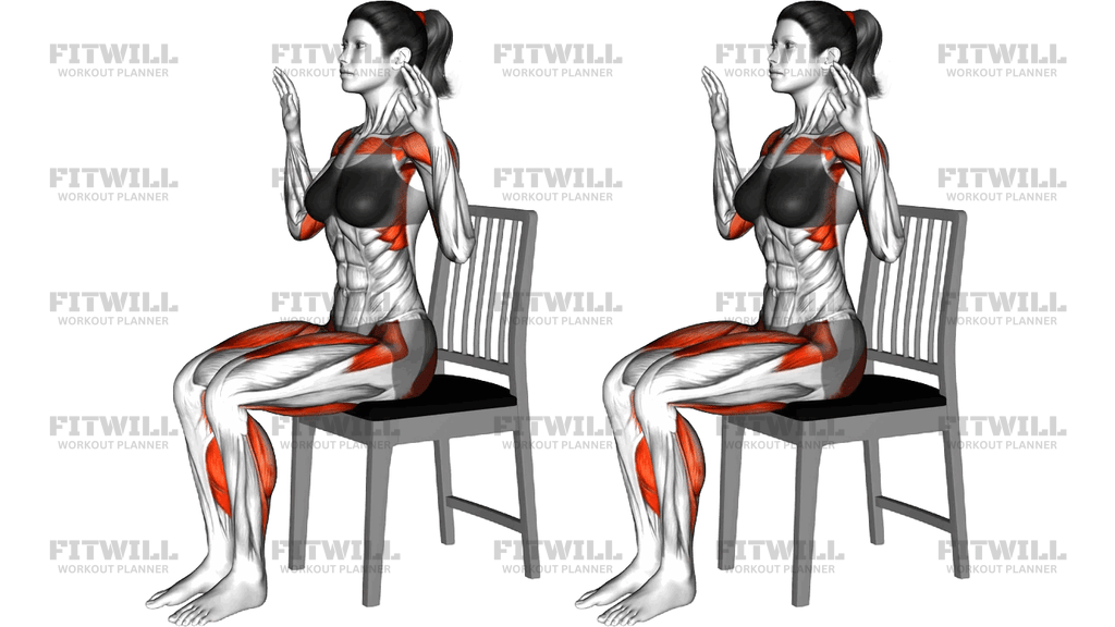 Sitting Incline Press Stepout On A Chair