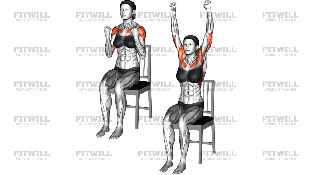 Sitting Shoulder Press On A Chair