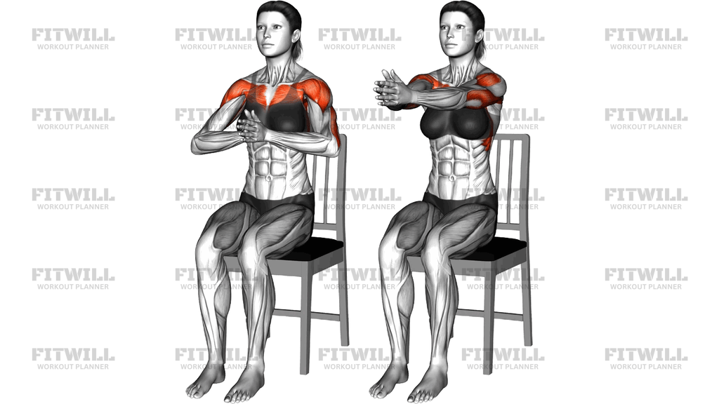 Sitting Chest Push On A Chair