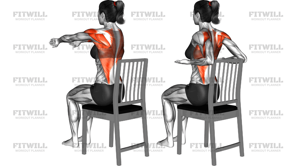 Sitting Switching Palm Row On A Chair