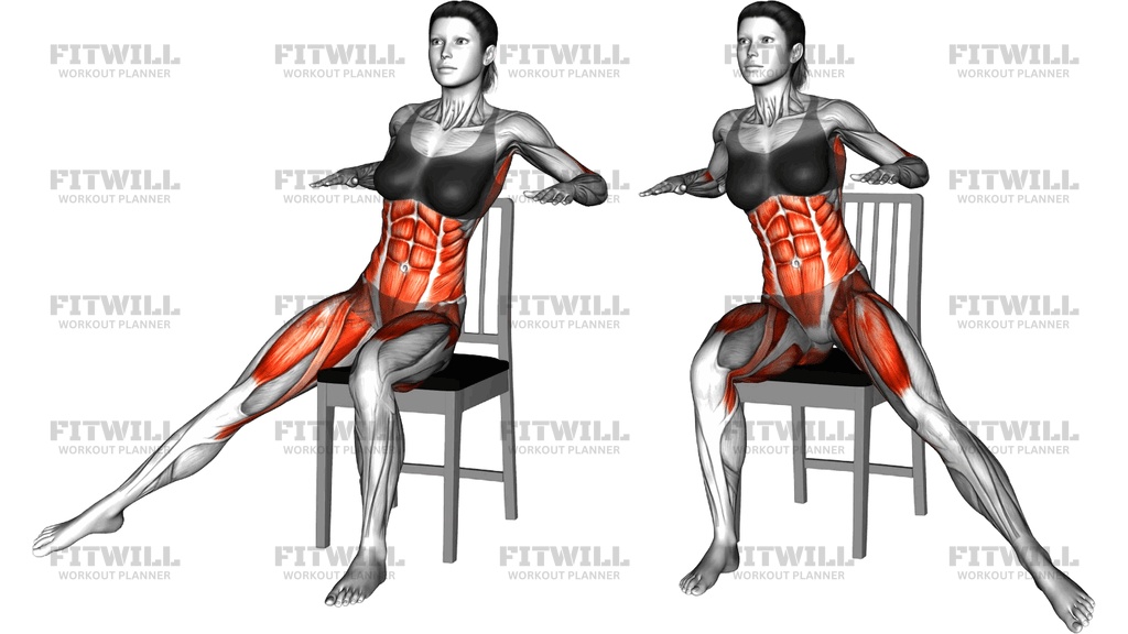Sitting Side Step Row On Chair