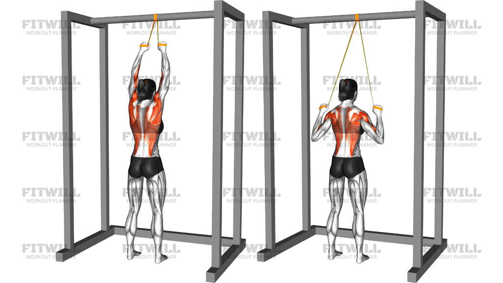 Resistance Band Standing Lat Pulldown