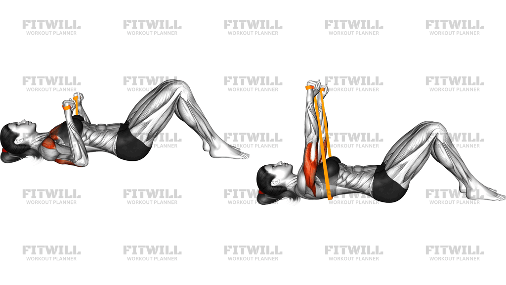 Resistance Band Lying Floor Chest Press