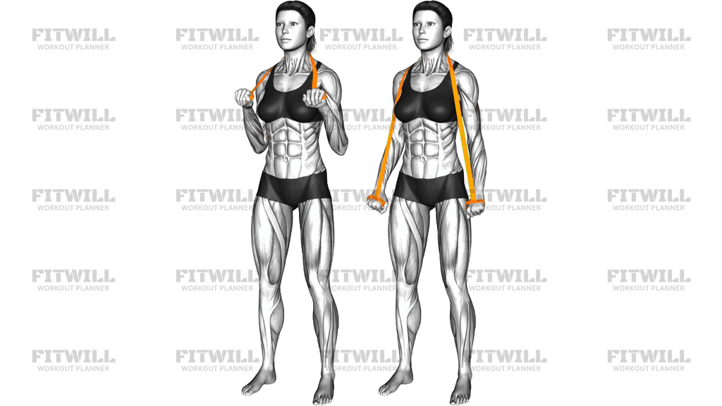 Resistance Band Standing Triceps Pushdown