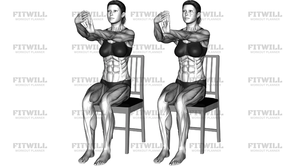 Sitting Finger Stretch On A Chair