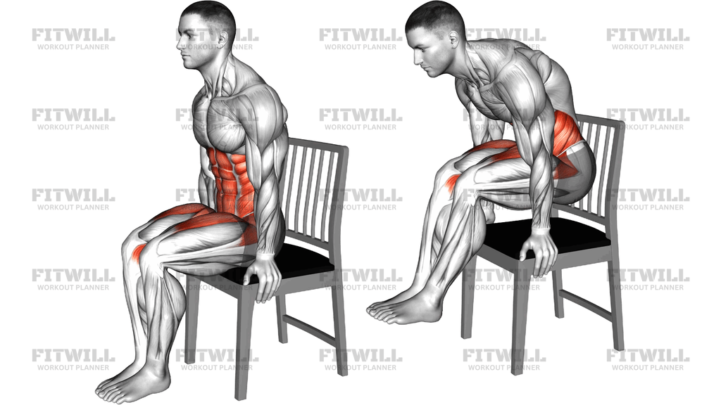 L Sit Legs Kick On A Chair