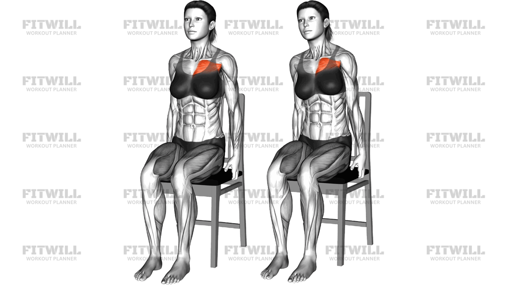 Sitting Single Chest Stretch On A Chair