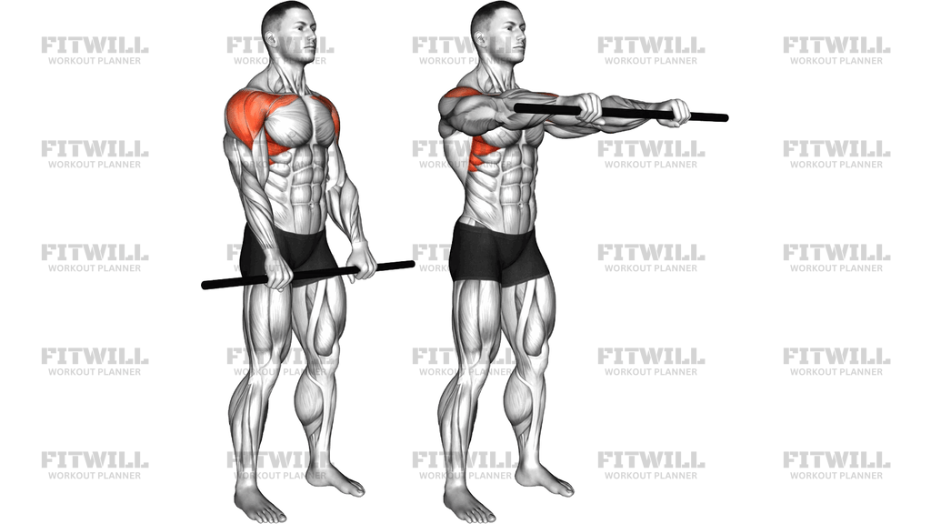 Stick Standing Front Raise