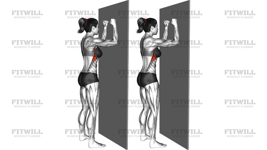 Standing Serratus Training On The Wall