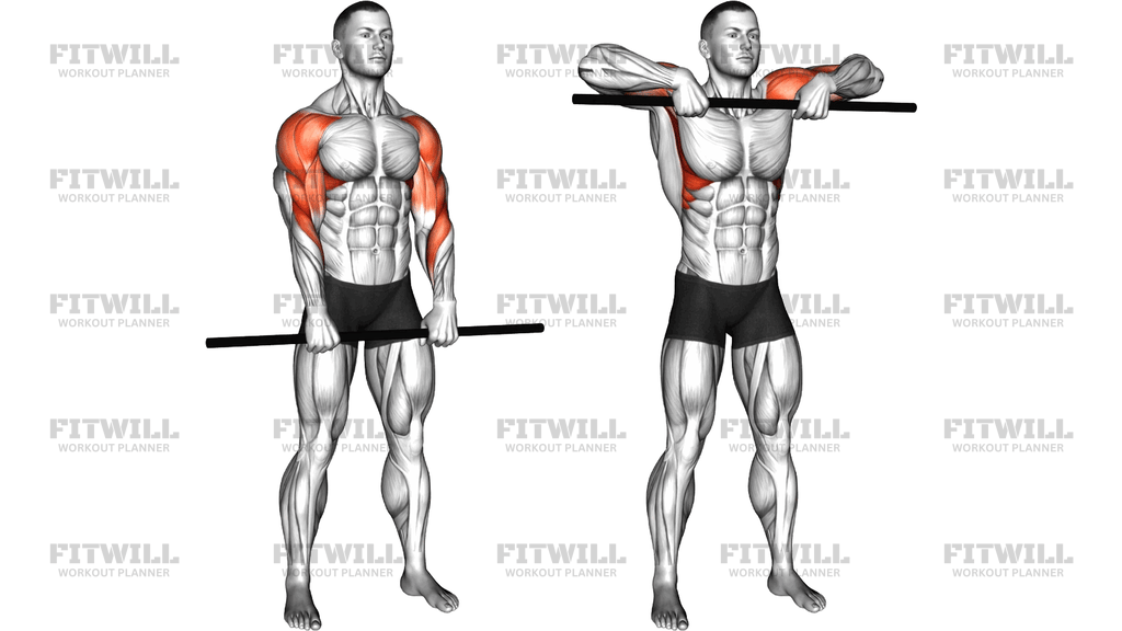Stick Standing Upright Row
