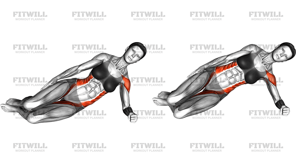 Push Del Serrato In Posizione Di Plank Laterale