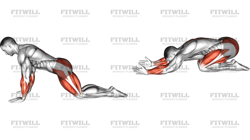Child Pose Arms Rotation