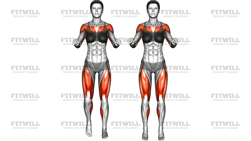 Walking Chest Push On Spot