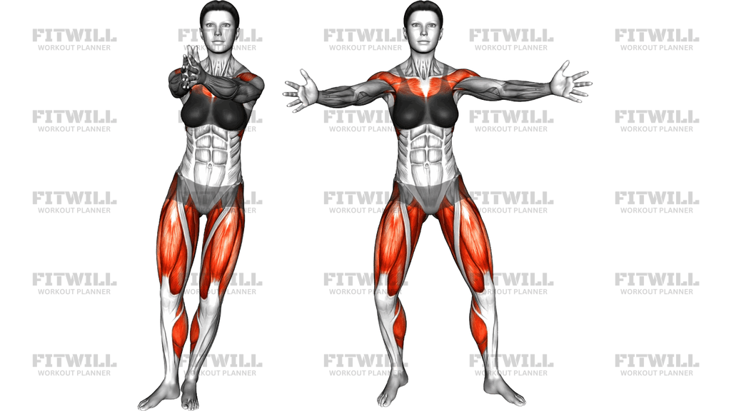 Side Step Chest Fly Walk