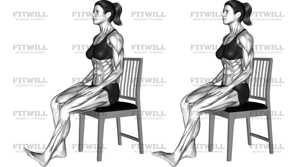 Sitting Toe Tapping Stretch On A Chair