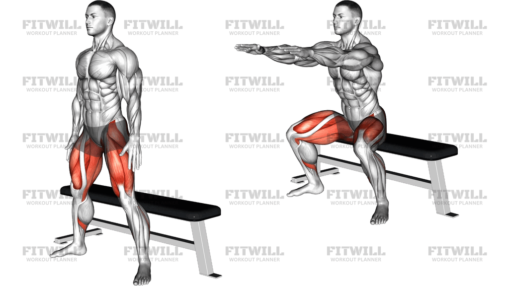 Wide Bench Air Squat