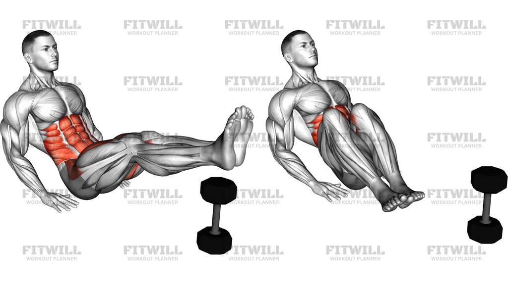 Sitting Floor Side To Side Leg Raise In Out Crunch